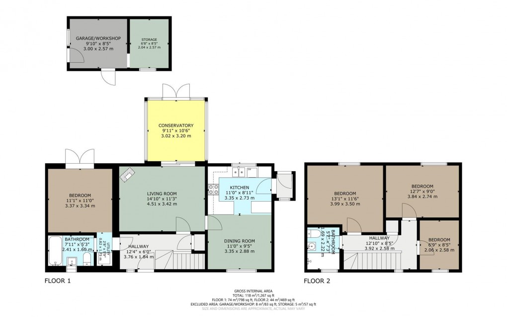 Floorplan for Cumberland Close, Clifton, Penrith