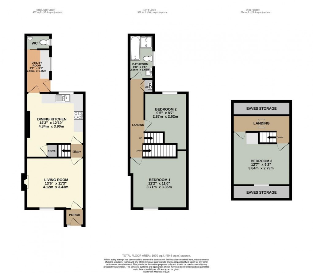 Floorplan for Church Terrace, Shap, Penrith
