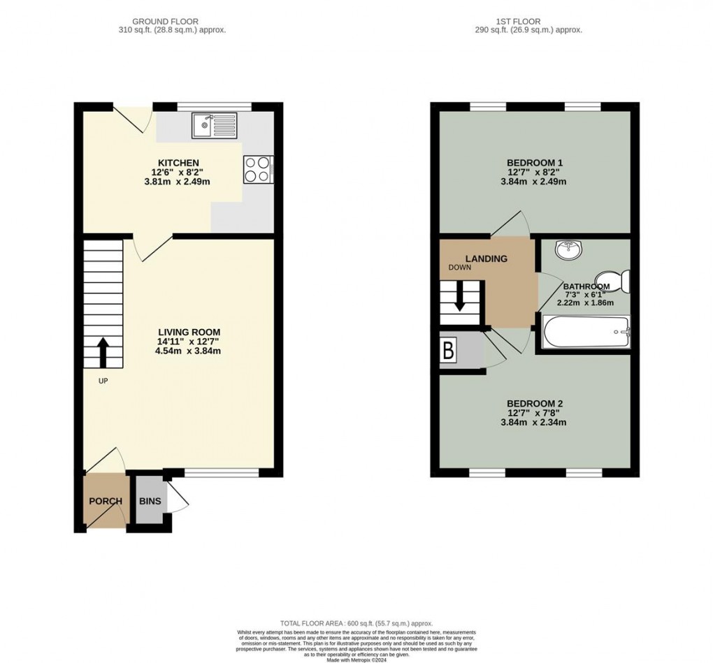 Floorplan for Eamont Mews, Pategill, Penrith