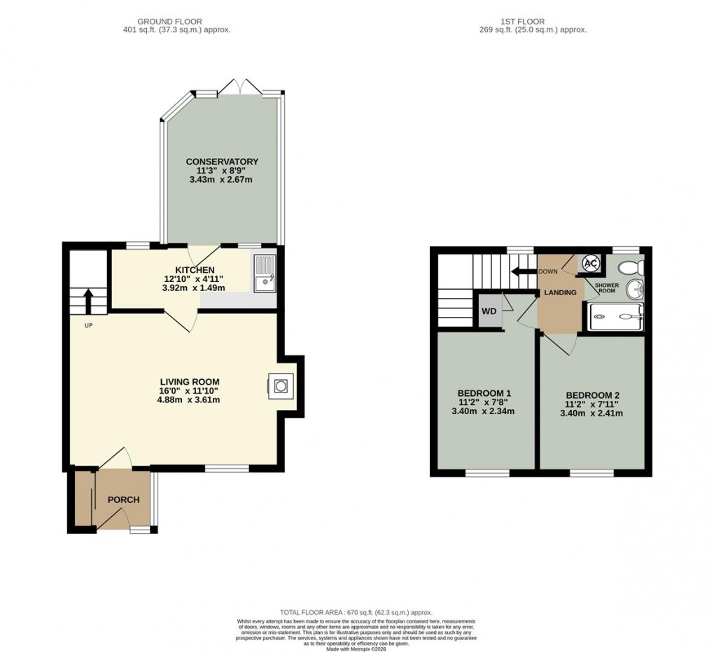 Floorplan for Fellside Terrace, Knock, Appleby-In-Westmorland