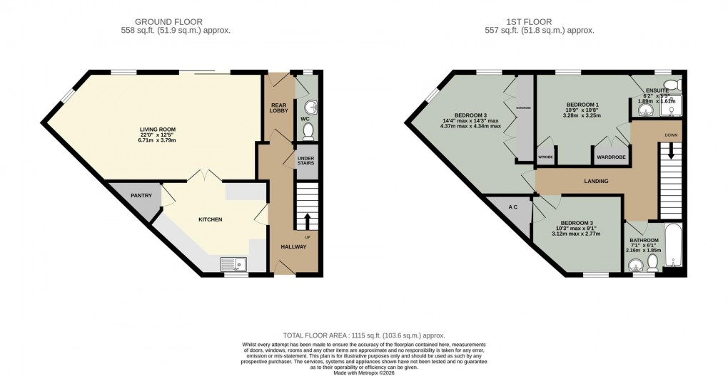 Floorplan for Norfolk Place, Penrith