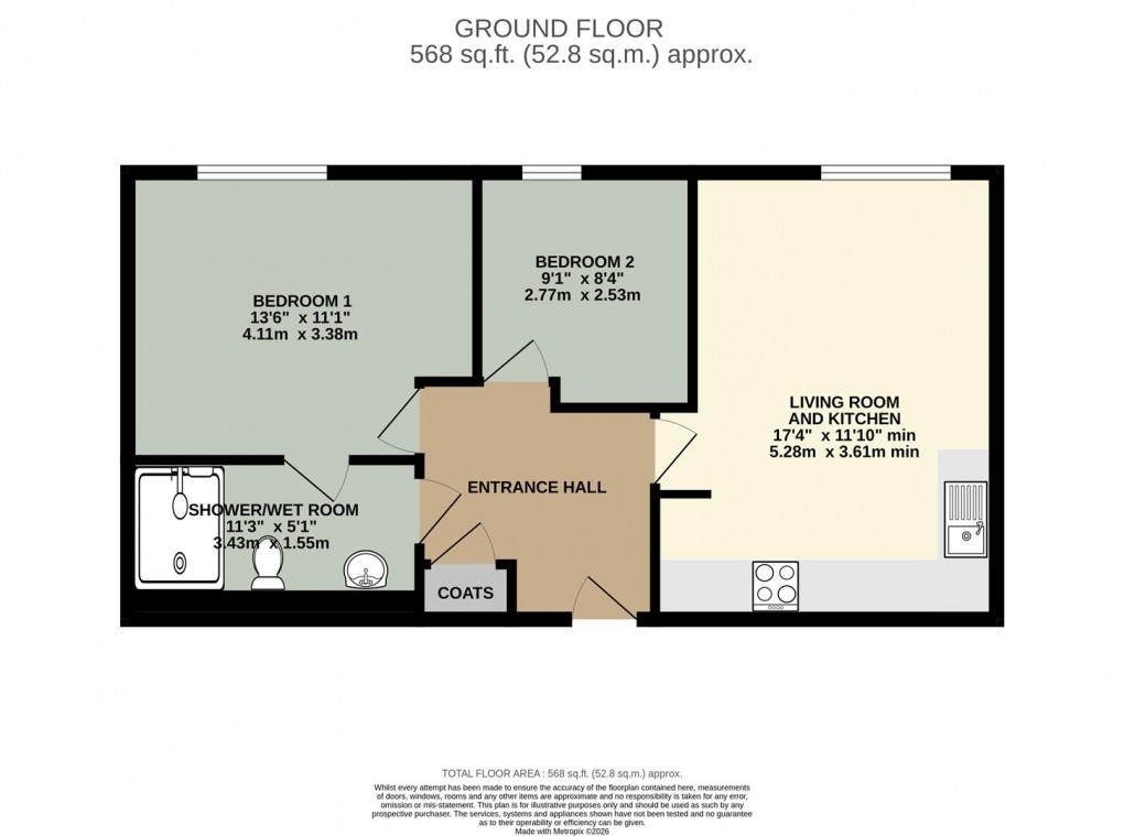 Floorplan for Bridge Lane, Penrith