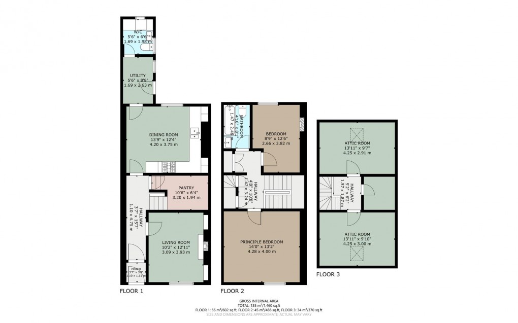 Floorplan for Wordsworth Street, Penrith