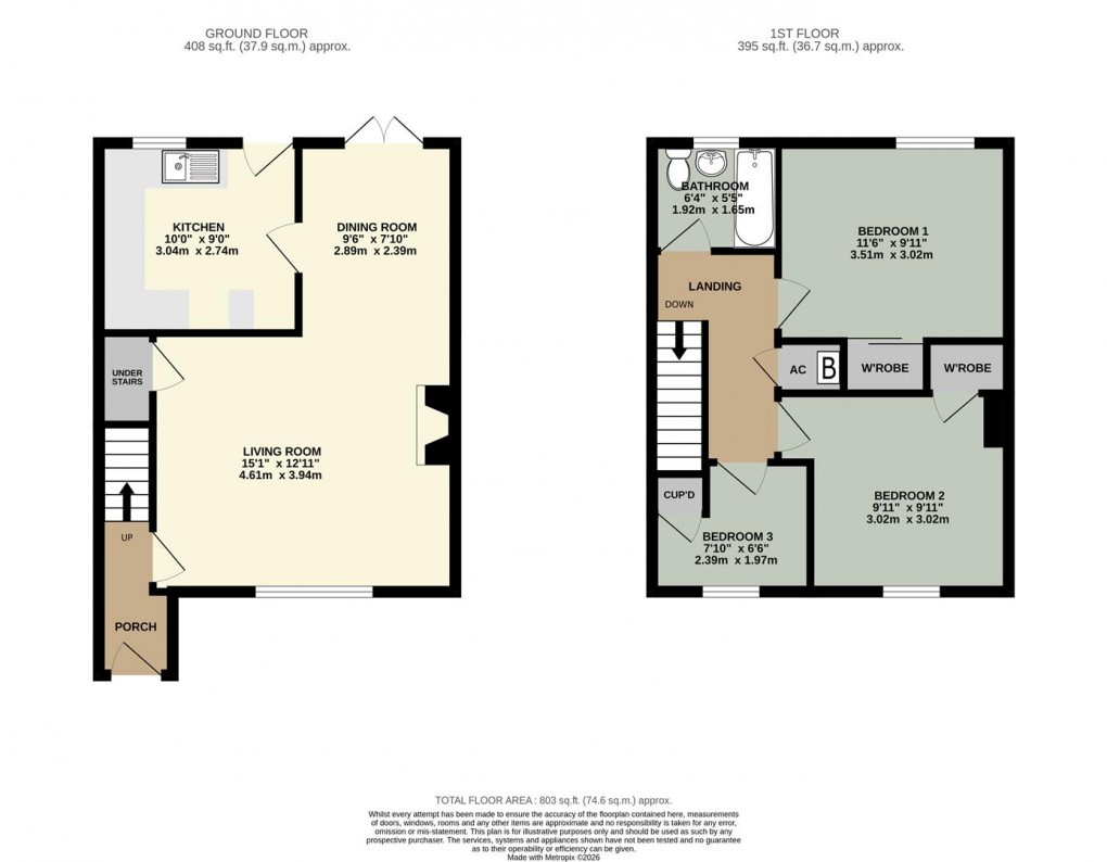 Floorplan for The Croft, Long Marton, Appleby-In-Westmorland