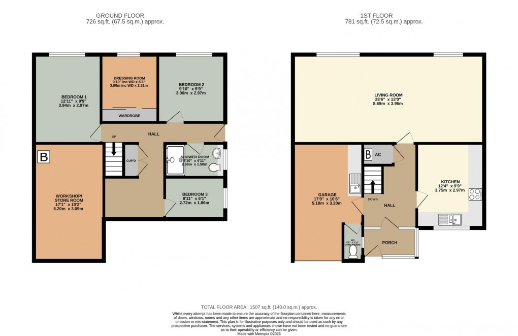 Floorplan for Monnington Way, Penrith