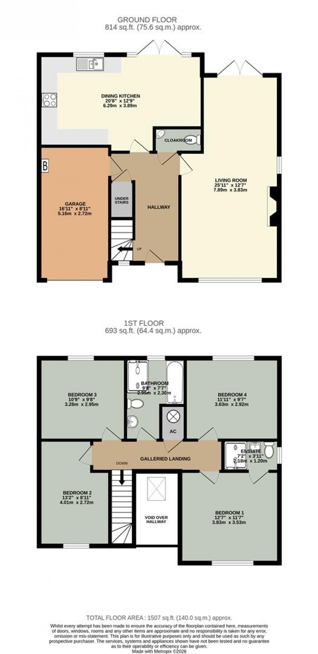 Floorplan for Meadow Close, Lazonby, Penrith